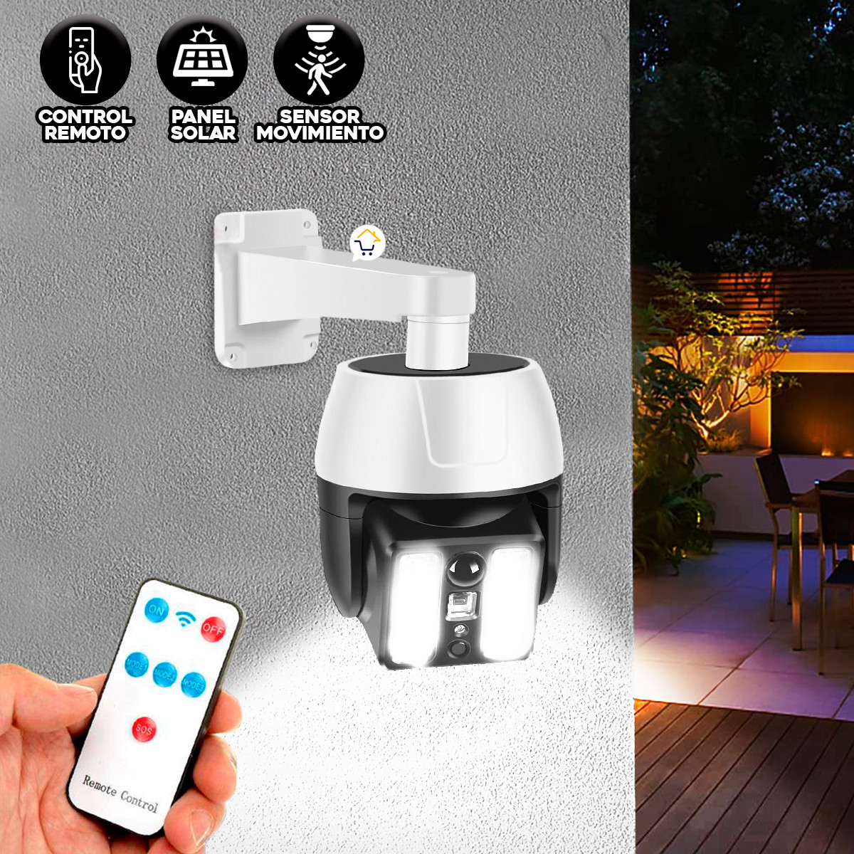 Miniatura 7 de Lampara Panel Solar Camara Falsa HW51181